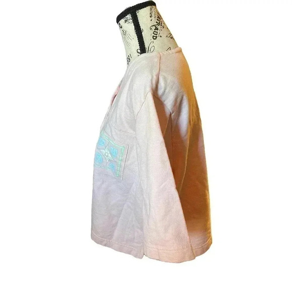 DELICATES SPA SIZE SMALL PINK BUTTON UP CROP SHIRT - Picture 4 of 4